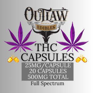 Outlaw Capsules 500 MG Total, 25 MG/Capsule