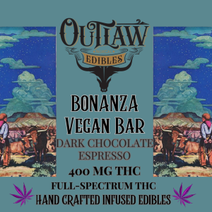 Bonanza Vegan Dark Chocolate Bar, 400 MG Total